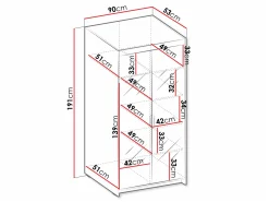 Garderobeskab Novduni 114 (Sonoma eg)
