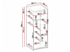 Garderobeskab Novduni 103 (Sonoma eg)