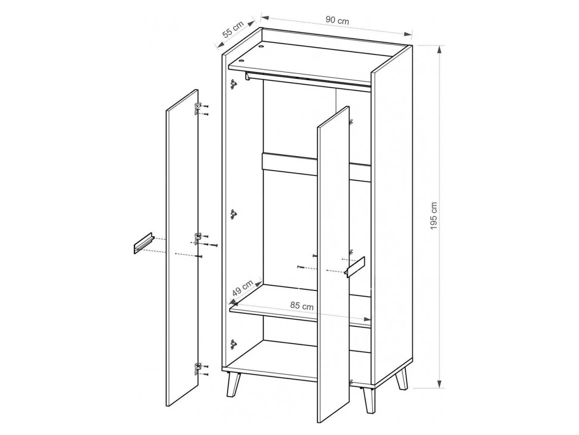 Garderobeskab Oderevu 100