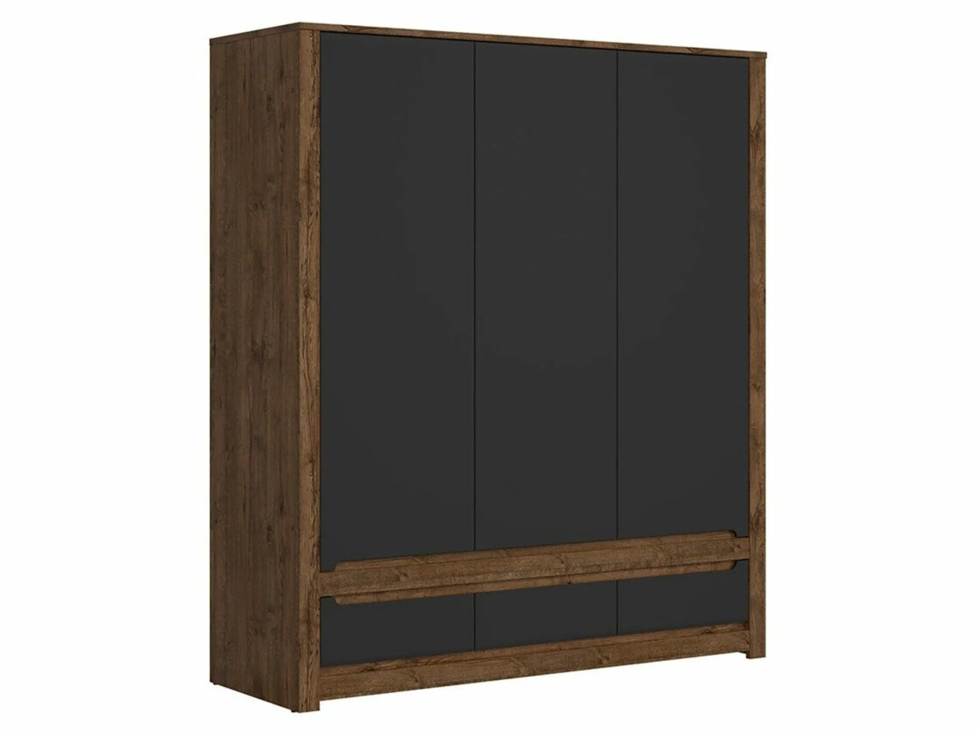 Garderobeskab Ophevaru 119 (Mat sort + April egetræ)