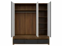 Garderobeskab Ophevaru 119 (Mat sort + April egetræ)