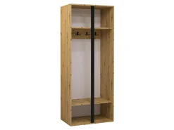 Garderobeskab Pinis I (Artisan eg + Sort)