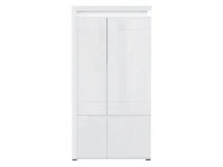 Garderobeskab Revelmi 107 (Glansfuld hvid + Hvid)