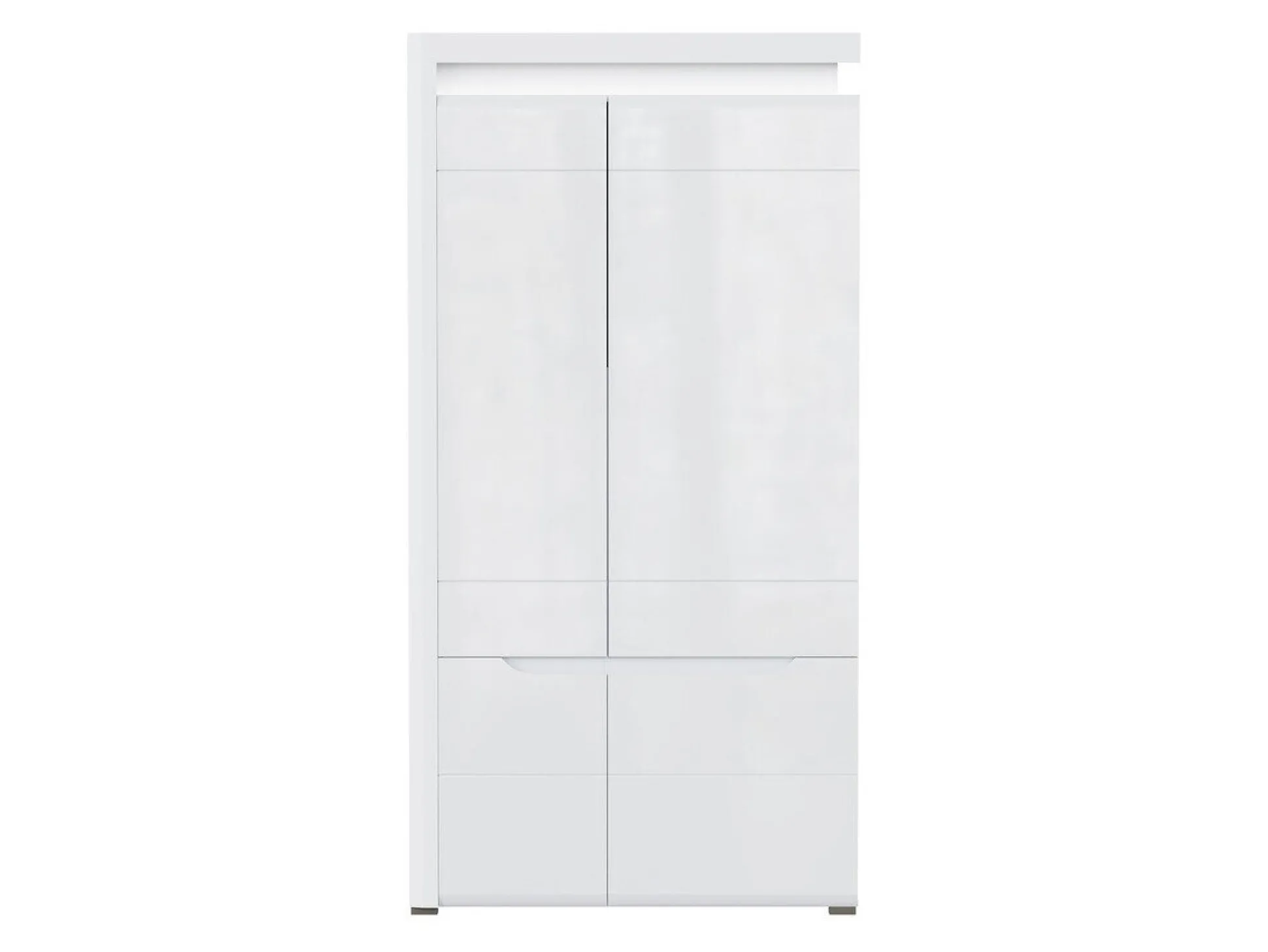 Garderobeskab Revelmi 107 (Glansfuld hvid + Hvid)