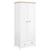 Garderobeskab Romelbo 145 (Hvid + Egetræ)