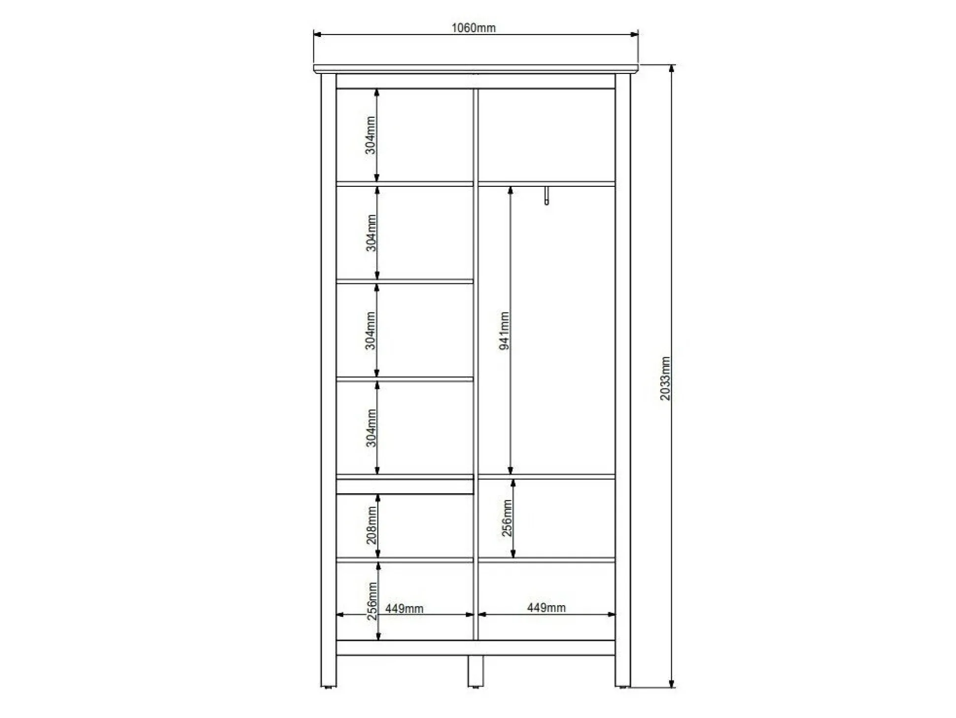 Garderobeskab Sordoro 128 (Grafit + Artisan eg)