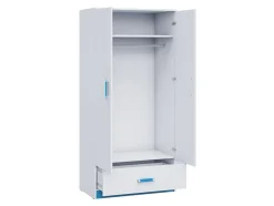 Garderobeskab Sorviru 103 (Hvid + Turkis)