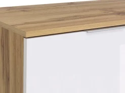 Garderobeskab Tivetra 111 (Wotan eg + Glansfuld hvid)