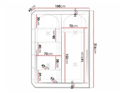 Garderobeskab Toledo 131 (Hvid)