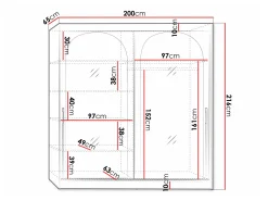 Garderobeskab Toledo 133 (Hvid)