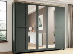 Garderobeskab Tolnue 116 (Mørkegrøn + Lefkas eg)