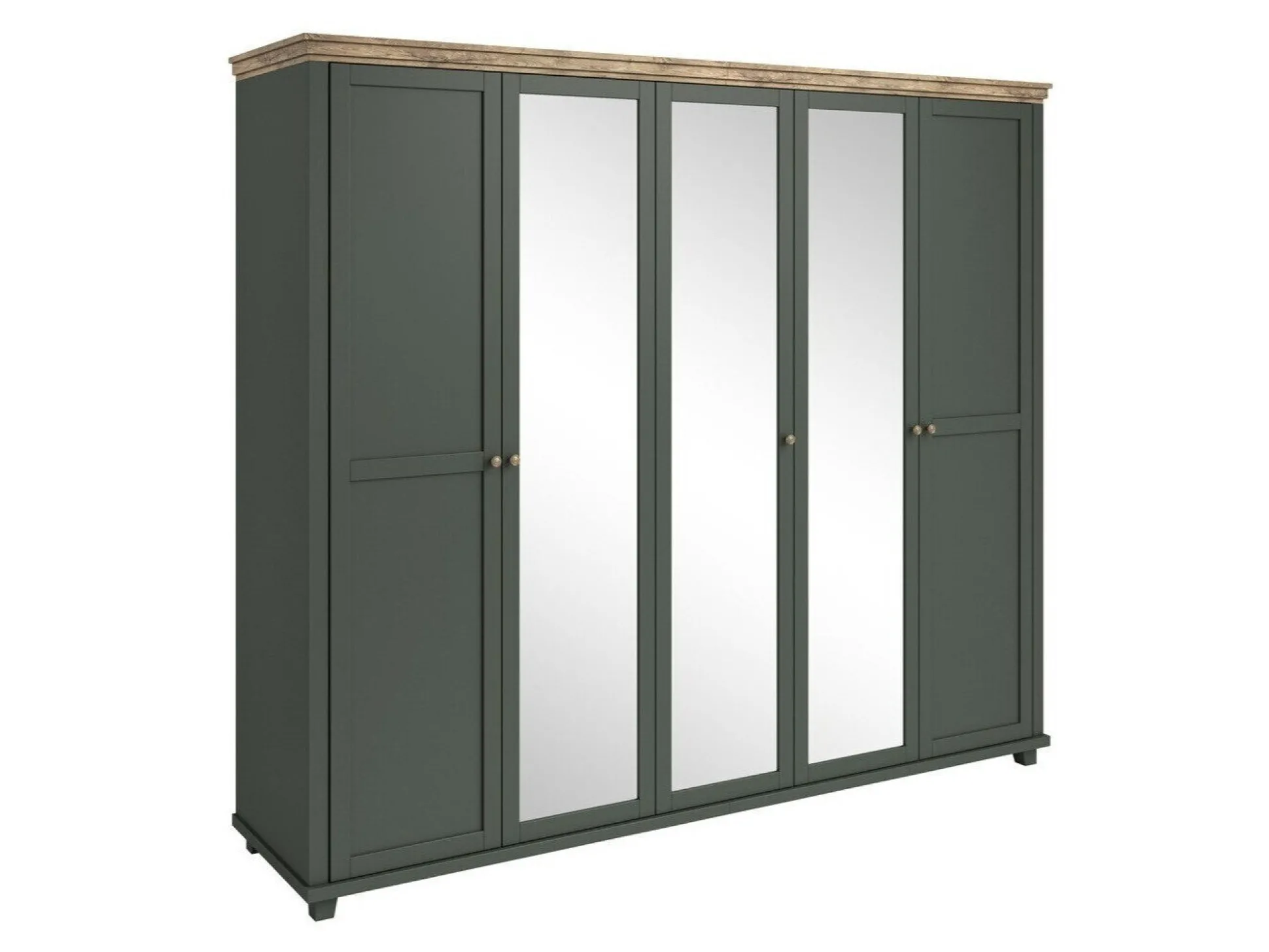 Garderobeskab Tolnue 116 (Mørkegrøn + Lefkas eg)