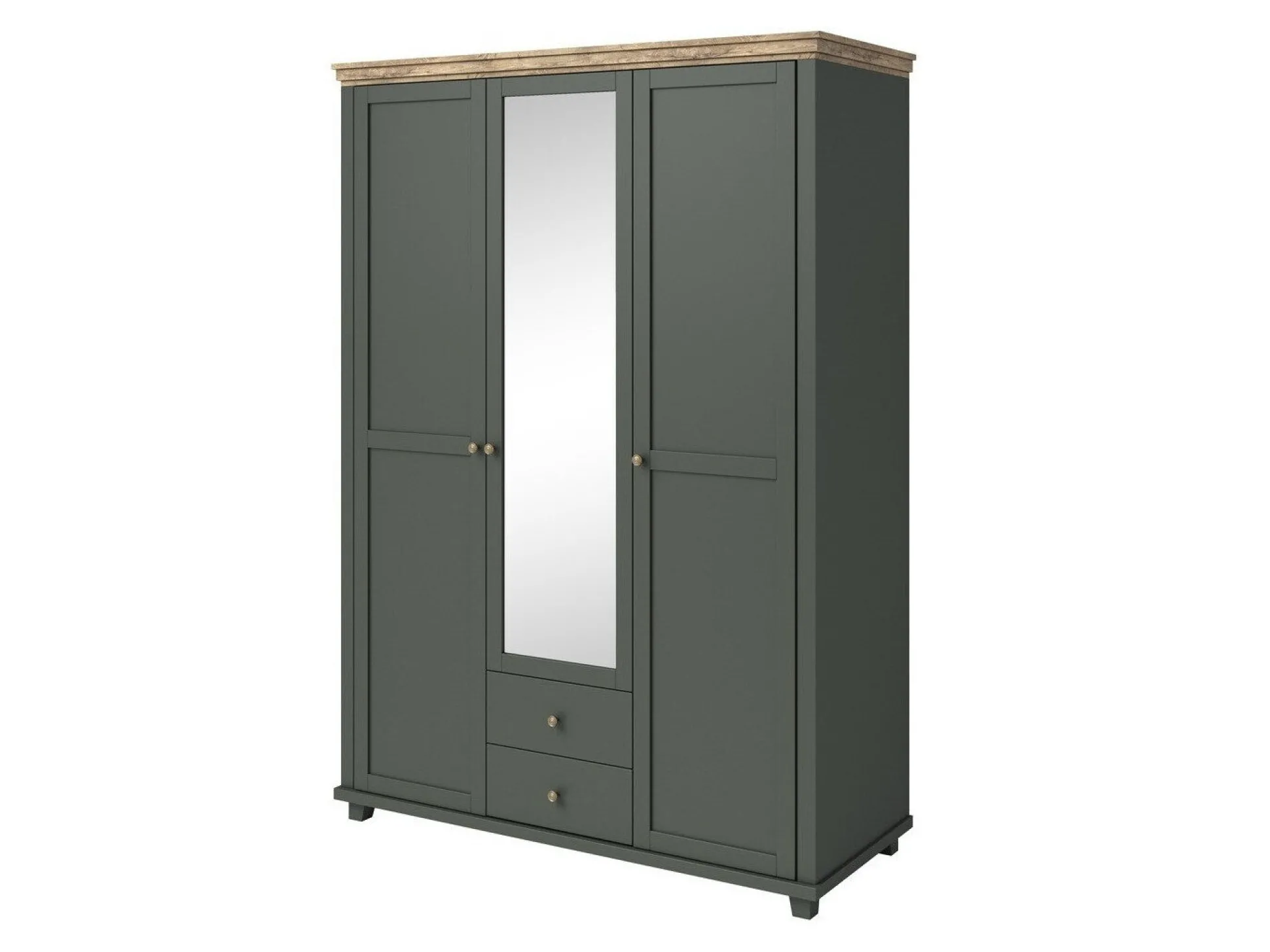 Garderobeskab Tolnue 114 (Mørkegrøn + Lefkas eg)
