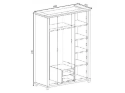 Garderobeskab Tolnue 114 (Mørkegrøn + Lefkas eg)