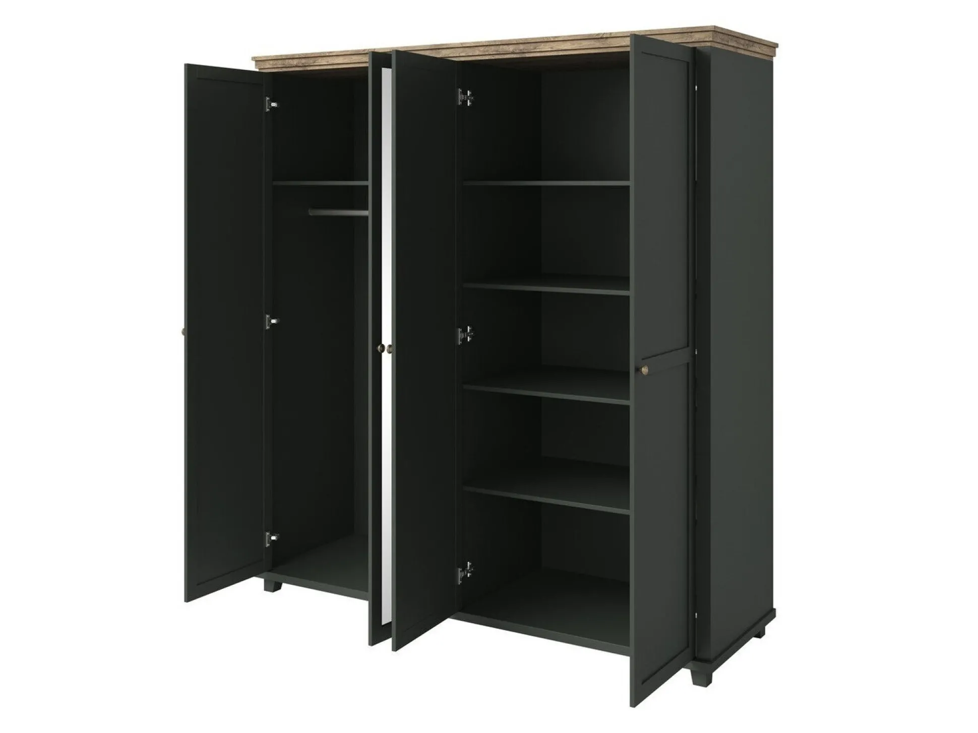 Garderobeskab Tolnue 115 (Mørkegrøn + Lefkas eg)