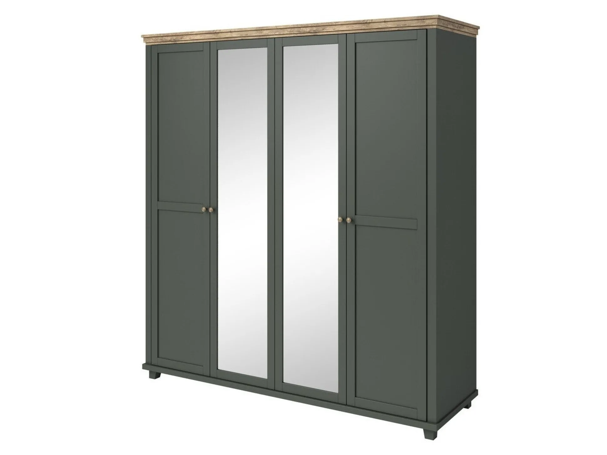 Garderobeskab Tolnue 115 (Mørkegrøn + Lefkas eg)