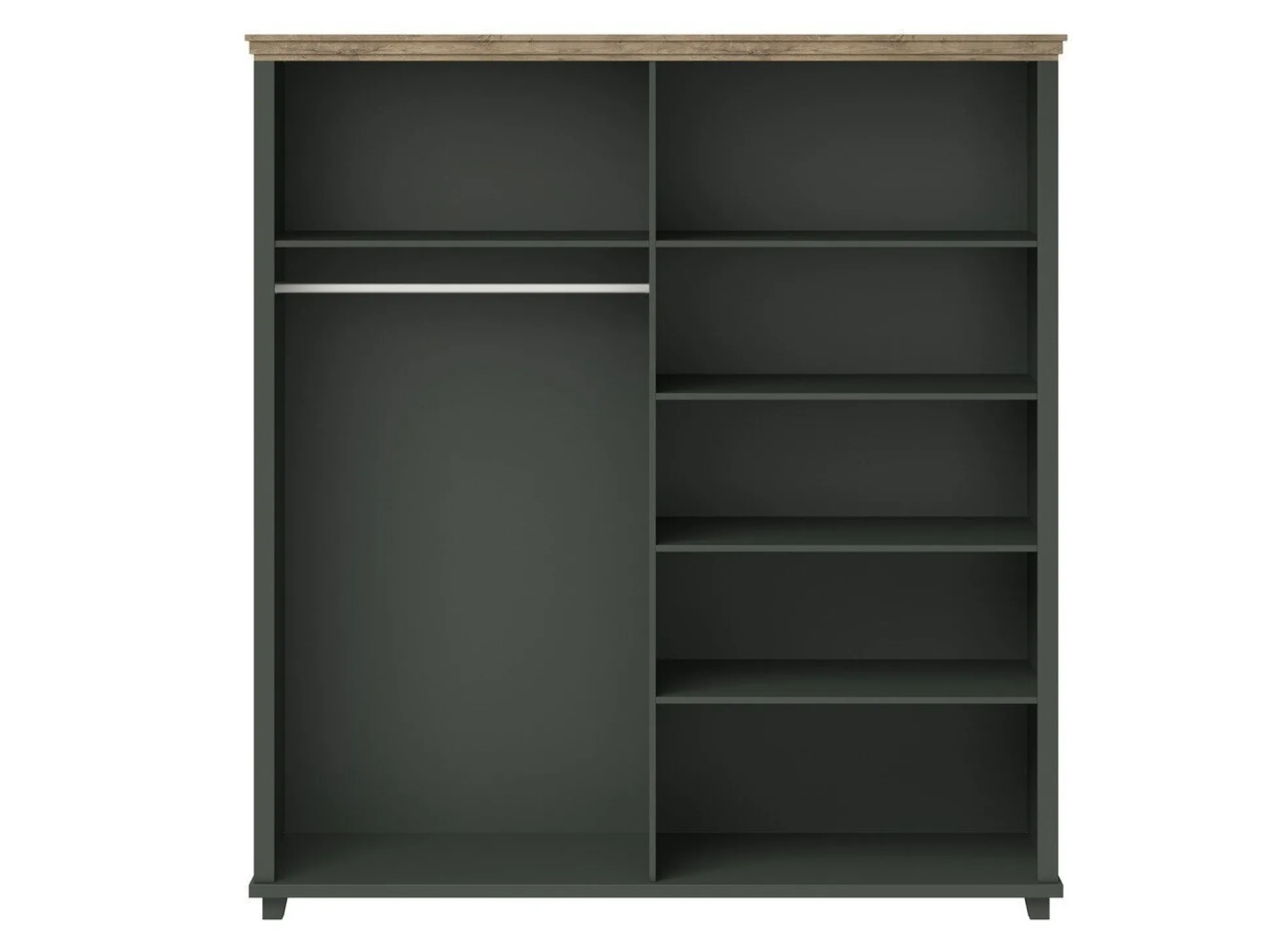 Garderobeskab Tolnue 115 (Mørkegrøn + Lefkas eg)