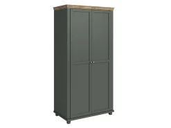 Garderobeskab Tolnue 125 (Mørkegrøn + Lefkas eg)