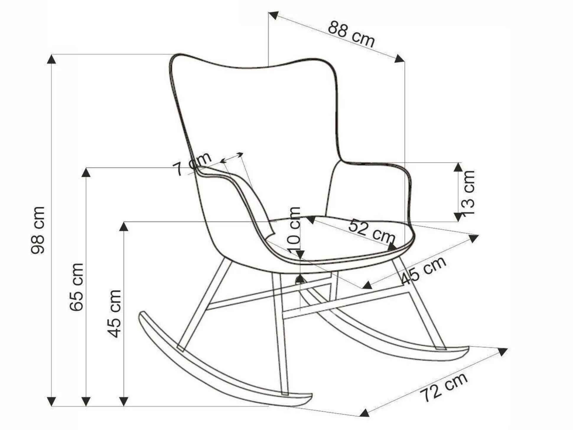 Gyngestol Houston 1611 (Grå)