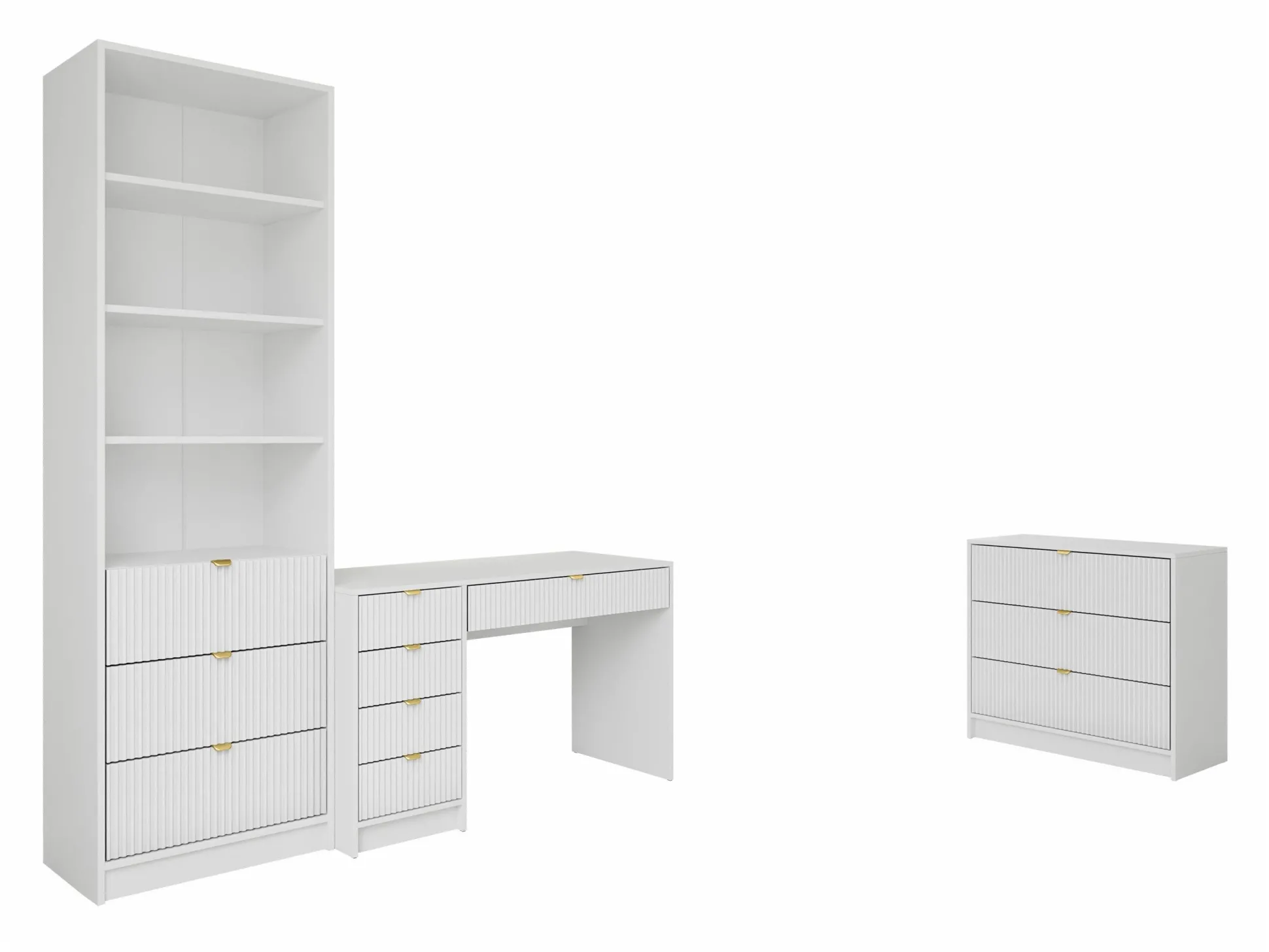 Hjemmekontorsæt Comfivo Papilio V (Hvid)