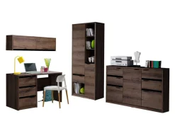 Hjemmekontorsæt Fivelbo 116 (Kloster eg + Blank sort)