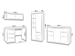 Hjemmekontorsæt Fivelbo 116 (Kloster eg + Blank sort)