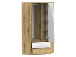 Hjørnegarderob Almira 101 (Artisan eg + Hvid)