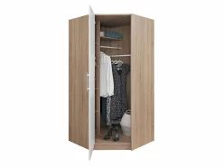 Hjørnegarderob Cavmero 106 (Sonoma eg + Hvid)