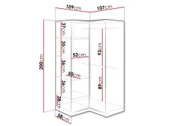 Hjørnegarderob Dortivu 161