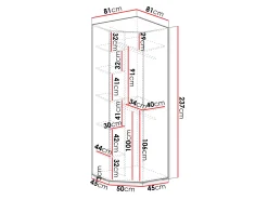 Hjørnegarderob Hartford 568 (Hvid)