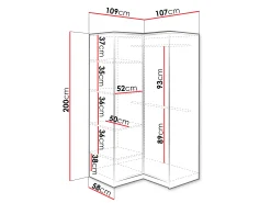 Hjørnegarderob Lombala 113