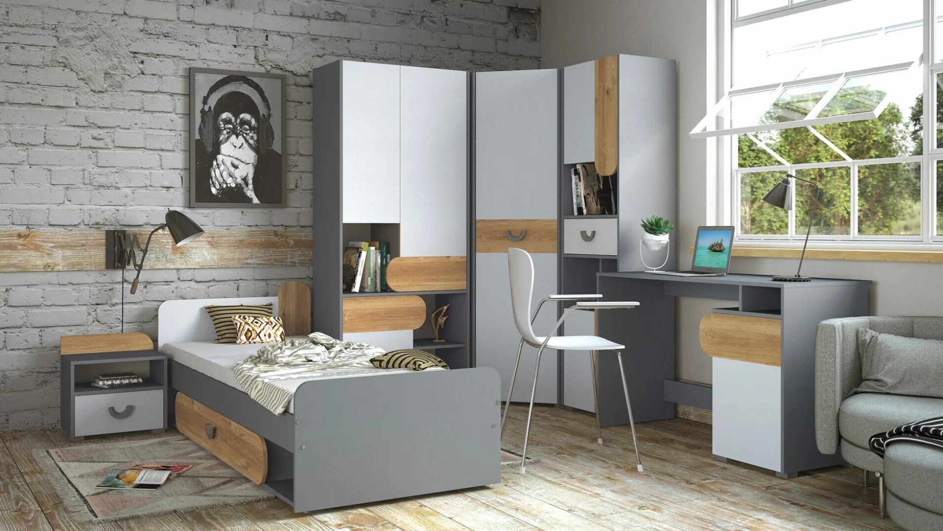 Hjørnegarderob Lomteo 106