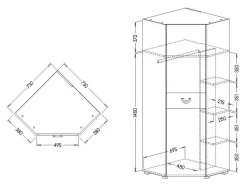 Hjørnegarderob Lomteo 106