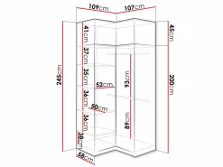 Hjørnegarderob Ophdome 113