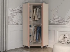 Hjørnegarderob Tortoli 100 (Lyserød)