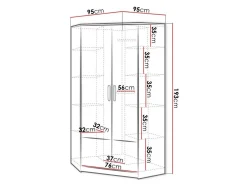 Hjørnegarderob Veravie 133