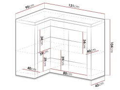 Hjørneskab Serfeno 113 (Ask)