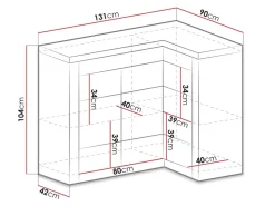 Hjørneskab Serfeno 112 (Ask)