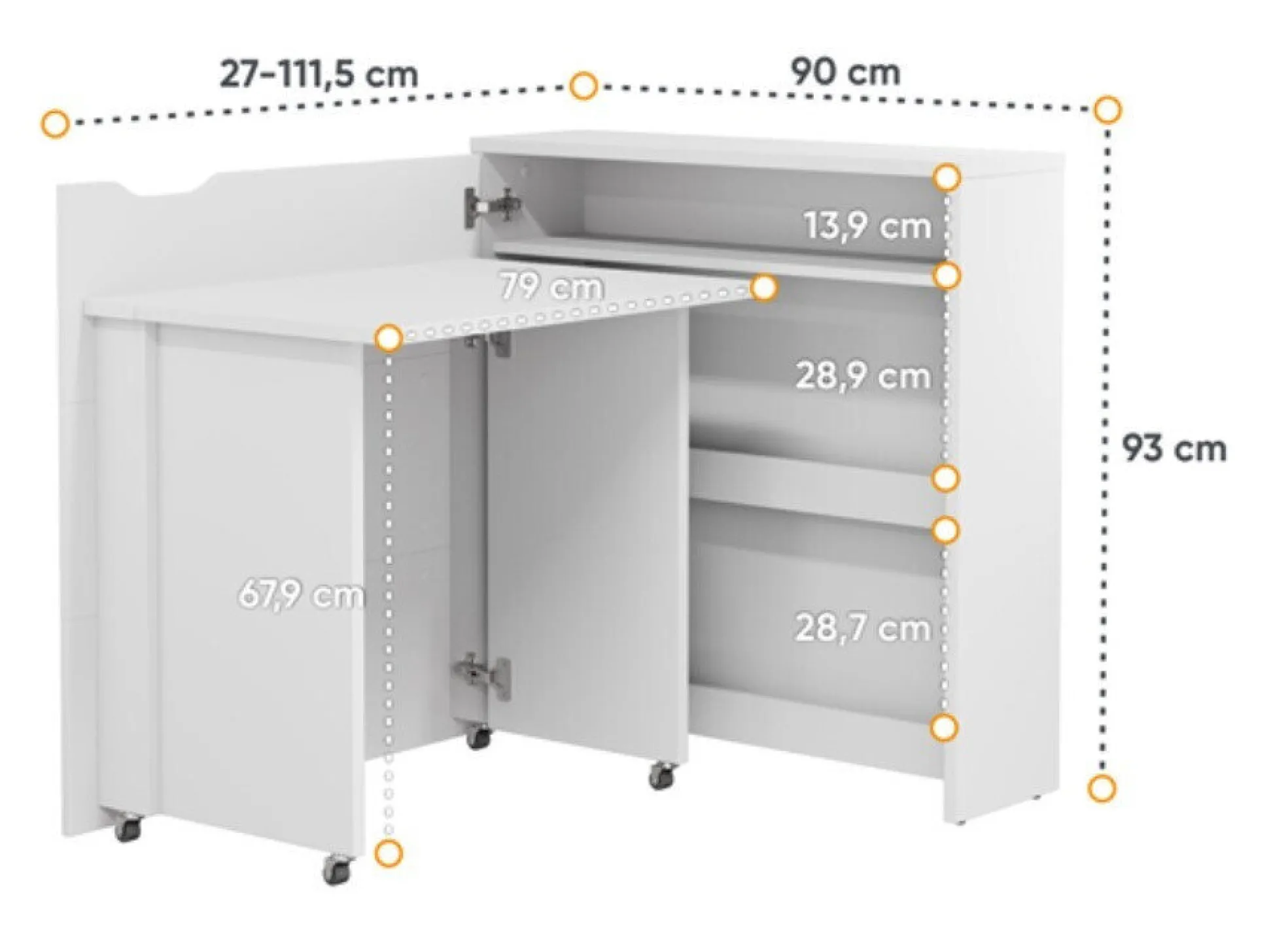 Hjørneskrivebord Concept Pro Lenart Levfere 156 (Grå)