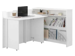 Hjørneskrivebord Concept Pro Lenart Levfere 101 (Hvid)