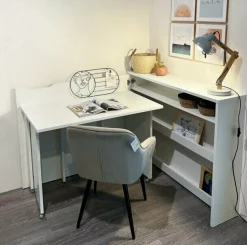 Hjørneskrivebord Concept Pro Lenart Levfere 101 (Hvid)