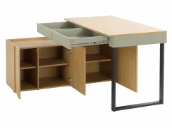 Hjørneskrivebord Fiosono 110 (Beige + Lys eg)