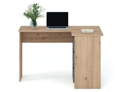 Hjørneskrivebord Houston 1950 (Grafit + Artisan eg)