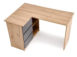 Hjørneskrivebord Houston 1950 (Grafit + Artisan eg)