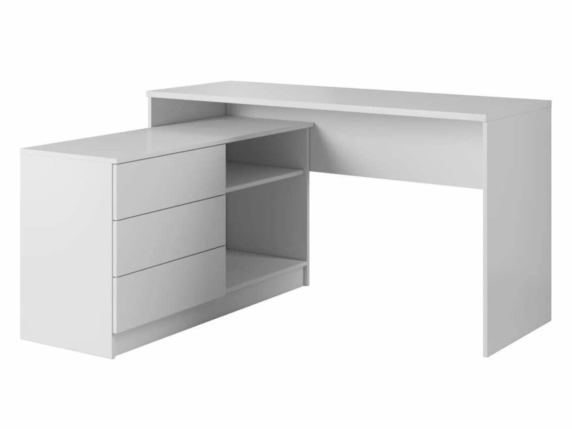 Hjørneskrivebord Kingston 130 (Hvid)