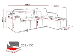 Hjørnesofa Arvada 123 (Lambi 08)