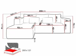 Hjørnesofa Arvada 116 (Poso 01)