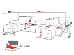 Hjørnesofa Arvada 115 (Rico 11 + Soft 17)