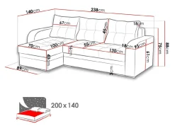 Hjørnesofa Boulder 101 (Lawa 02 + 1116/60)