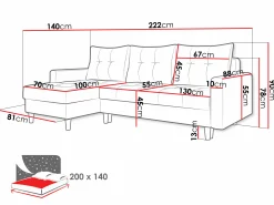 Hjørnesofa Boulder 100 (Malmo 90)